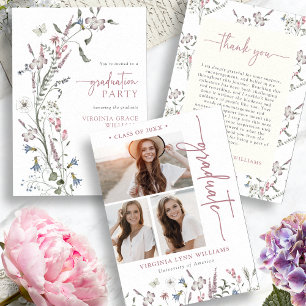 Pastel Wildflower Graduate Advice Enclosure Card