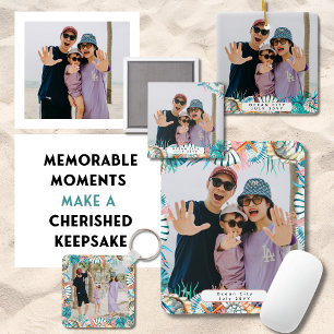 Beach Vacation Memories Family Keepsake Shell  Key Ring