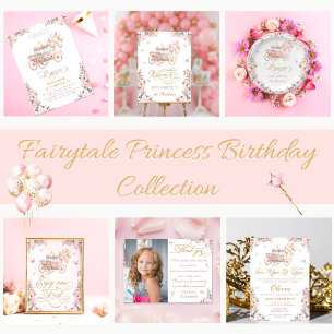 Once Upon A Time Princess Carriage Birthday Invitation