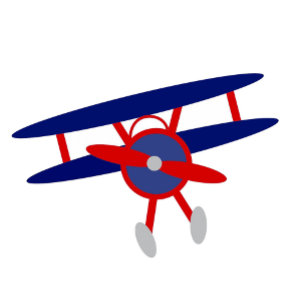 Blue and Red Aeroplane Striped Baby Shower Invitat Invitation