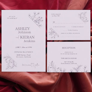 Elegant Floral Lavender Seating Chart