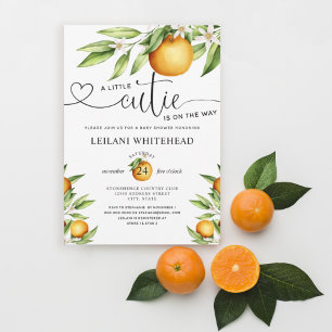 Little Cutie on the way Baby Shower Books for Baby All In One Invitation