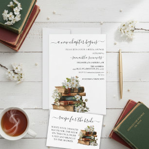 A new Chapter Begins Book Bridal shower Invitation