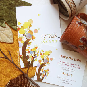 Whimsical Tree Art Boho Wedding Invitation