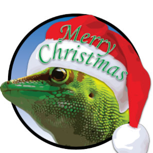Christmas Gecko - Greeting Card, Standard Holiday Card