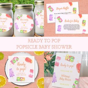 Ready To Pop Popsicle Watercolor Baby Shower Invitation