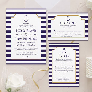 Nautical Anchor Wedding Photo Save The Date Real