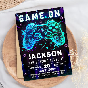 Video Game Level Up Kids Birthday Classic Round Sticker