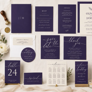 Beige Midnight Purple Minimalist New Return Address Label