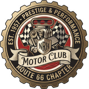 NRH Motor Club Route 66 Vintage Garage Women's T-S T-Shirt