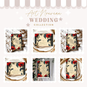 Decorative Floral Wedding Art Nouveau Save The Date