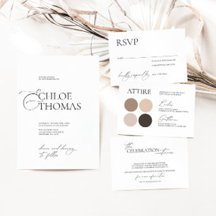 Minimalist "A Note On Gifts"  Wedding Wishing Well Enclosure Card