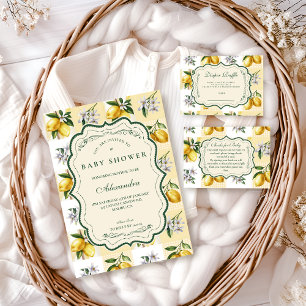 Lemon Blossom Garden Baby Shower Napkin