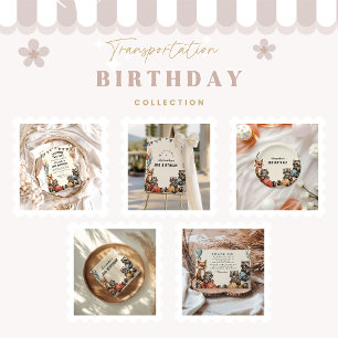 Two Fast Woodland Animals 2nd Birthday Invitation