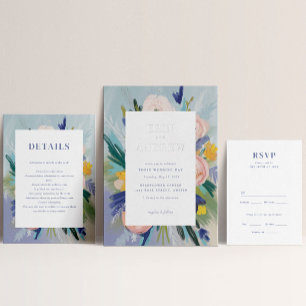 Where Love Grows Wedding Invitation With RSVP Card