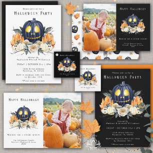 Happy Halloween Spooky Samhain Pumpkins Crystals   Invitation