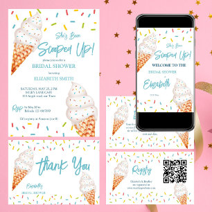 She's been scooped up ice cream bridal shower invitation
