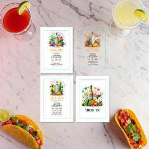 Taco & Tequila Nacho Average Fiesta Birthday Party Invitation