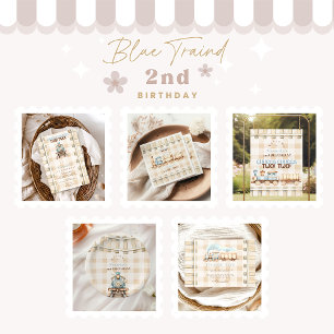 Choo Choo Train 2nd Birthday Invitation