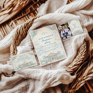 Photo Elegant White Coat Dentist Graduation Party Announcement