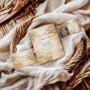 Photo Cinnamon Bakery Little Bun 1st Birthday Invitation