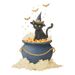 Vintage Halloween Invitation. Mouse Wizard on Navy Invitation