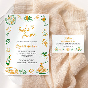 That’s Amore Rustic Italian Food Bridal Shower Invitation