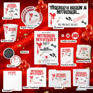Murder Mystery Birthday Party BLOODY  Banner