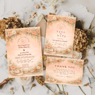 Rustic Cowgirl Garden Arch Wedding Save The Date