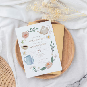 Afternoon Tea Baby Shower Invitation