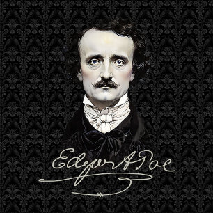 Edgar Allan Poe Gothic Halloween Signature Tote Bag