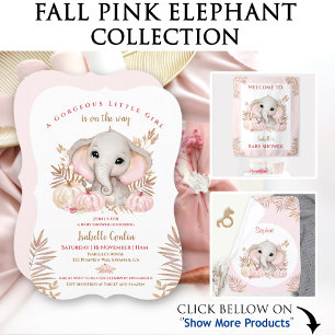 Cute Fall Elephant Vinyl Sticker