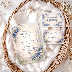 Storybook Blueberry Garden Baby Shower Invitation
