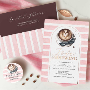 Pink and Rose Gold Coffee Bridal Shower Theme
