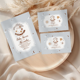 Retro Halloween Little Boo Baby Shower Invitation