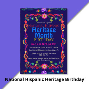 National Hispanic Heritage Birthday – Colorful Flo T-Shirt