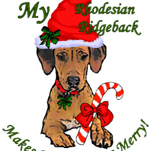 Rhodesian Ridgeback Christmas Gifts Holiday Card