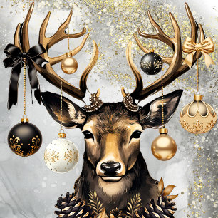 Ornament Winter Christmas Deer – Customisable 