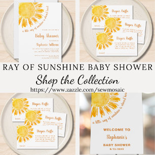 Diaper Raffle Sunshine Baby Shower Enclosure Card