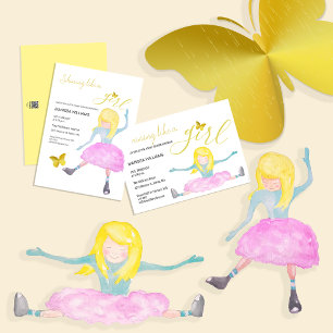 Shining Like A girl Watercolor Illustration Thank You Card
