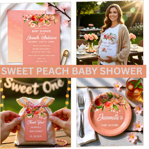 Sweet Peach Orchard Baby Shower Invitation
