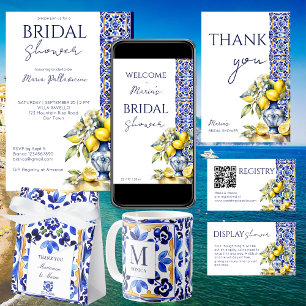 Amalfi Mediterranean Italian themed recipe card