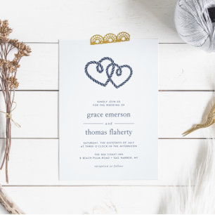Knotted Hearts Wedding Invitation