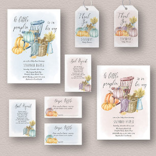 Little Pumpkin Country Porch Girl Baby Shower Invitation