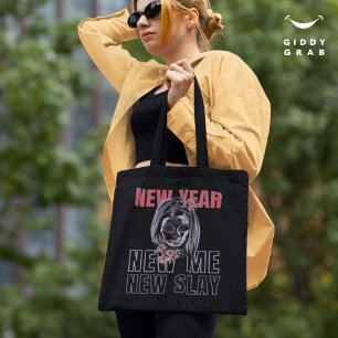 New Year, New Me, New Slay! Girl Power Skull Black Planner