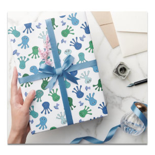 Cute Aliens Birthday Party Tissue Paper