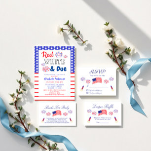 Firecracker Patriotic Baby Shower RSVP Card
