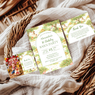 Storybook Farm Animals First Birthday Napkin