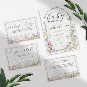 Spring Wildflowers Baby in Bloom Favor Sticker