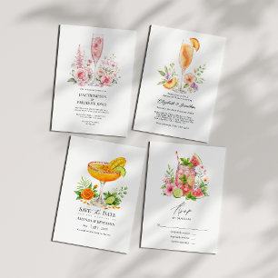 Elegant Tropical Mango Margarita Wedding Save The Date